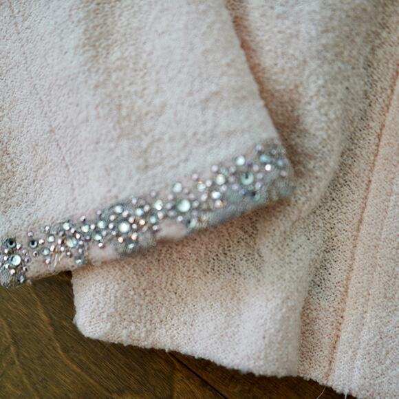 St.John Evening Sz 6‎ SOFT PINK Glam Boucle Santana Knit Blazer Jacket Set - Picture 10 of 12